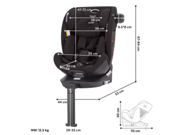 Cadeira Auto Carrello Meteorit + 40-150cm Carbon Grey
