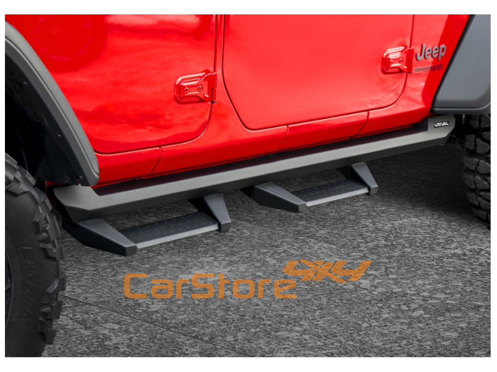 Estribos RIVAL Rock Rails Para Jeep Wrangler JL 2019 4 Portas