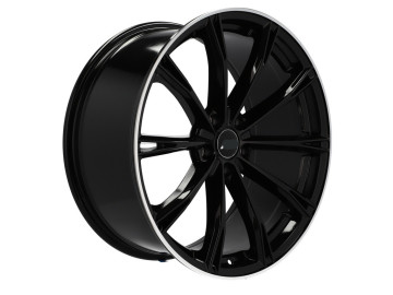 Jantes Look Audi ABT Sport GR 20x9 5X112 ET 23 66.5 (Preto + Aba Polido)