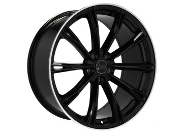 Jantes Look Audi ABT Sport GR 20x9 5X112 ET 23 66.5 (Preto + Aba Polido)