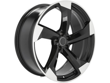 Jantes Look Audi Rotor Twister 21x9 5X112 ET 25 66.45 (Preto Polido)