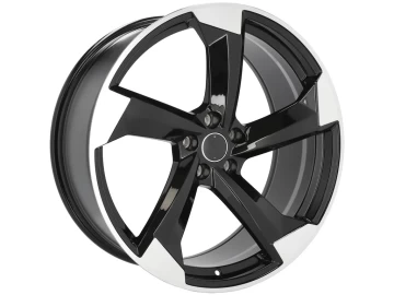 Jantes Look Audi Rotor Twister 21x9 5X112 ET 25 66.45 (Preto Polido)