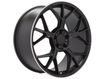 Jantes Look Mercedes AMG GT 20x9.5 5X112 ET 45 66.6 (Satin Black + Aba Prata)