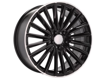 Jantes Look Mercedes C-Class 206 18x8 5X112 ET 40 66.6 (Preto + Aba Polida)