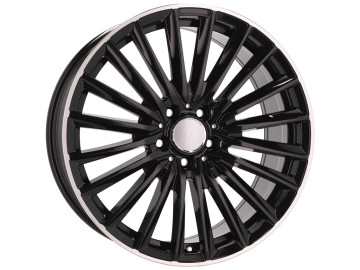 Jantes Look Mercedes C-Class 206 19x9 5X112 ET 45 66.6 (Preto + Aba Polida)