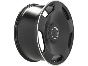 Jantes Look Mercedes G AMG Style Monoblock 22x10 5X112 ET 46 66.6 (Preto Metade Matte + Aba Polida)