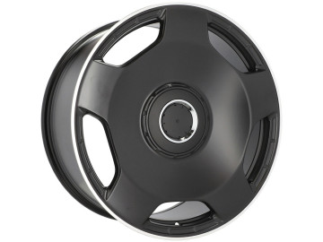 Jantes Look Mercedes G AMG Style Monoblock 22x10 5X130 ET 36 84.1 (Preto Metade Matte + Aba Polida)