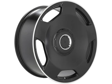 Jantes Look Mercedes G AMG Style Monoblock 22x11.5 5X112 ET 47 66.6 (Preto Metade Matte + Aba Polida)