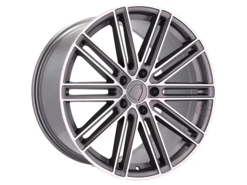 Jantes Look Porsche Panamera Turbo S 20x8.5 5X130 ET 50 71.6 (Cinza Polido)