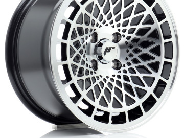 Jr Wheels Jr14 15X8 Et25 4X100 Gloss Black Machined Face