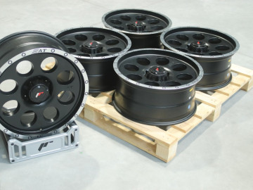 Set Of 5X Jrx4 20X9 Et20 6X139,7 Matt Black W/ Machined Lip