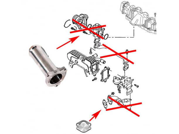 Supressor EGR Adequado Para VAG 1 9 TDI AXR BKC BKD AZV BRU