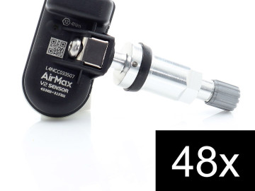 48Pcs Airmax Tpms V2 Sensor 315 433Mhz Metal Silver