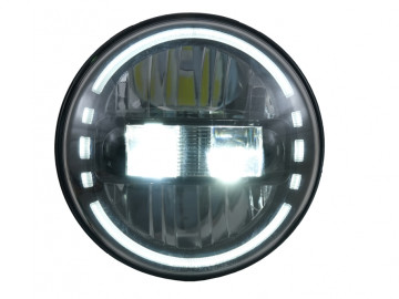 7 Inch CREE LED Headlights Angel Eye Halo DRL suitable for Jeep Wrangler JK TJ LJ JL Land Rover Defender Mercedes W463