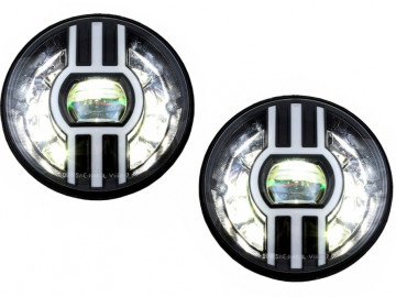 7 Inch CREE LED Headlights DRL suitable for Jeep Wrangler JK TJ LJ Defender Mercedes W463 Black