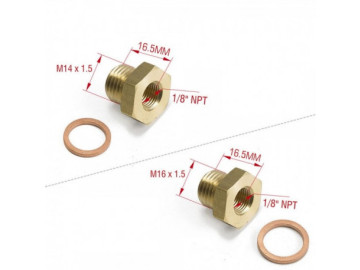 ADAPTADOR ROSCADO DO SENSOR DE MEDIÇÃO 1/8 NPT COM ARRUELA