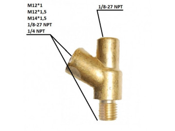 ADAPTADOR Y 1/8 NPT - ADAPTADOR DO SENSOR DE PRESSÃO DE ÓLEO