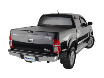 AEROKLAS Cobertura plana em ABS, acabamento com textura cor preta (cabine dupla) - Hilux Vigo (2005-2015)