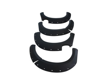Abas em ABS XXL +45 mm para Nissan NP300 Navara D23 (2016 em diante) – conjunto de 6 peças, cor preta, compatíveis com versões AdBlue.