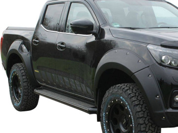 Abas em ABS XXL +45 mm para Nissan NP300 Navara D23 (2016 em diante) – conjunto de 6 peças, cor preta, compatíveis com versões AdBlue.