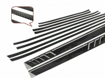 Add On Door Moldings Strips Carbon with Side Decals Sticker Vinyl Matte Black suitable for Mercedes G-Class W463 (1989-2018)