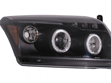 Angel Eyes Headlights suitable for Dodge Caliber (2006-2012) Black