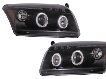 Angel Eyes Headlights suitable for Dodge Caliber (2006-2012) Black