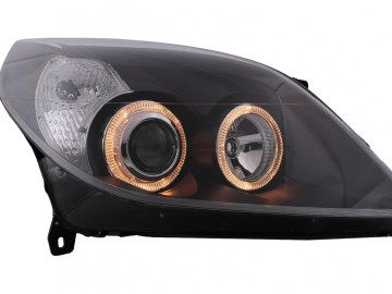 Angel Eyes Headlights suitable for Opel Vectra C Signum Facelift (09.2005-2008) Black