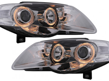 Angel Eyes Headlights suitable for VW Passat B6 3C (03.2005-2010) Chrome LHD or RHD