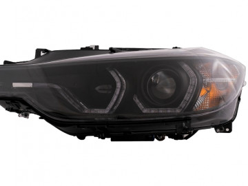 Angel Eyes Xenon Headlights suitable for BMW 3 Series F30 F31 Sedan Touring (10.2011-05.2015) Black
