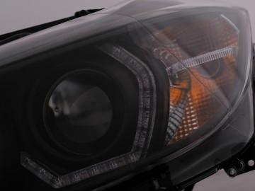 Angel Eyes Xenon Headlights suitable for BMW 3 Series F30 F31 Sedan Touring (10.2011-05.2015) Black