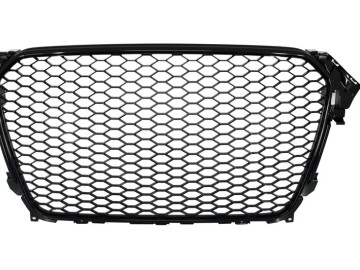 Assembly Central Grille with Rear Bumper Valance Air Diffuser suitable for Audi A4 B8 Facelift (2012-2015) Limousine Avant RS Design