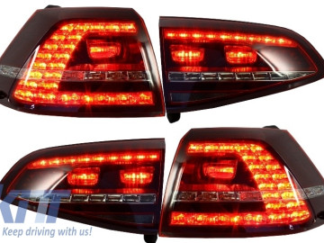 Assembly Headlights 3D LED Turn Light DRL, Taillights and Grille suitable for VW Golf 7 VII (2012-2017) RED R20 GTI Look