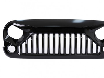 Assembly of Central Grille Front Grille suitable for JEEP Wrangler / Rubicon JK (2007-2017) Black with HID Bi-Xenon Headlights