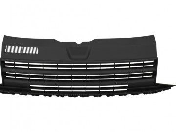 Badgeless Front Debadged Grille suitable for VW T6 Bus Transporter (2015-2019) Matte Black