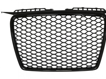 Badgeless Front Grille suitable for AUDI A3 8P (2004-2007) RS Design Piano Black