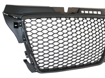 Badgeless Front Grille suitable for AUDI A3 8P Facelift (2007-2012) RS Design Piano Black