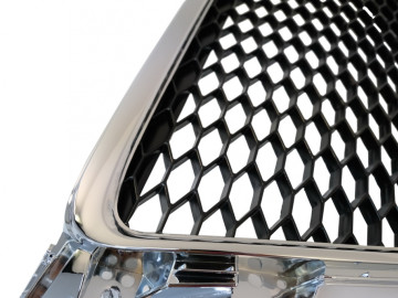 Badgeless Front Grille suitable for AUDI A4 B8 (2007-2012) Limousine Avant RS Design Chrome