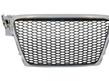 Badgeless Front Grille suitable for AUDI A4 B8 (2007-2012) Limousine Avant RS Design Chrome