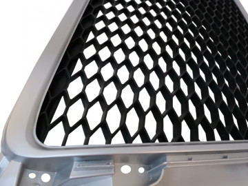 Badgeless Front Grille suitable for AUDI A4 B8 (2007-2012) Limousine Avant RS Design Silver