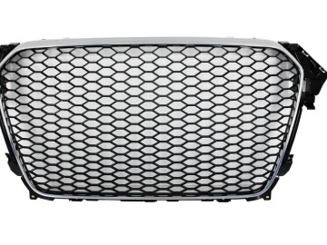 Badgeless Front Grille suitable for AUDI A4 B8 Facelift (2012-2015) RS Design With and Without PDC