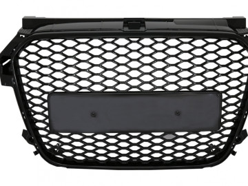 Badgeless Front Grille suitable for Audi A1 8X (2010-2014) RS1 Design Piano Black