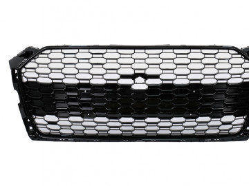 Badgeless Front Grille suitable for Audi A5 F5 (2017-2019) RS Design Shiny Black