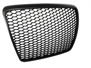 Badgeless Front Grille suitable for Audi A6 4F2 4F C6 (2004-2011) RS Design Matte Black