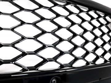 Badgeless Front Grille with Fog Lamp Covers and LED Daytime Running Light Headlights suitable for AUDI A4 B8 (2008-2011) RS4 Design