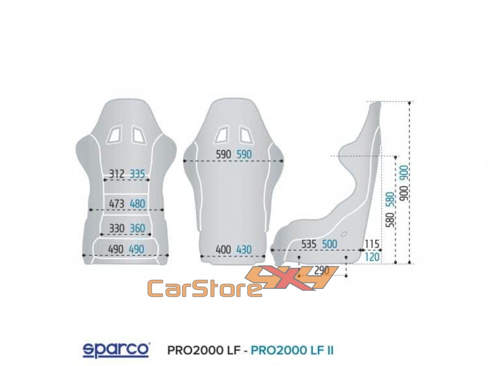 SPARCO Pro 2000 Racing Seats (Black) 008083FNR