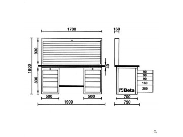 Bancada De Trabalho MasterCargo - Beta C57S/B-G