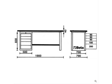 Bancada De Trabalho MasterCargo - Beta C57S/C-R