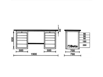 Bancada De Trabalho MasterCargo - Beta C57S/D-O