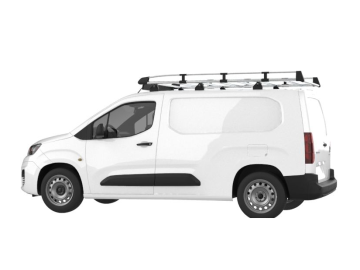 Barra de Tejadilho Renault Kangoo Compact / L0 (II - portas traseiras) (2008-->2014) Módulo CRUZ Evo Rack Alu - Porta-bagagens em alumínio